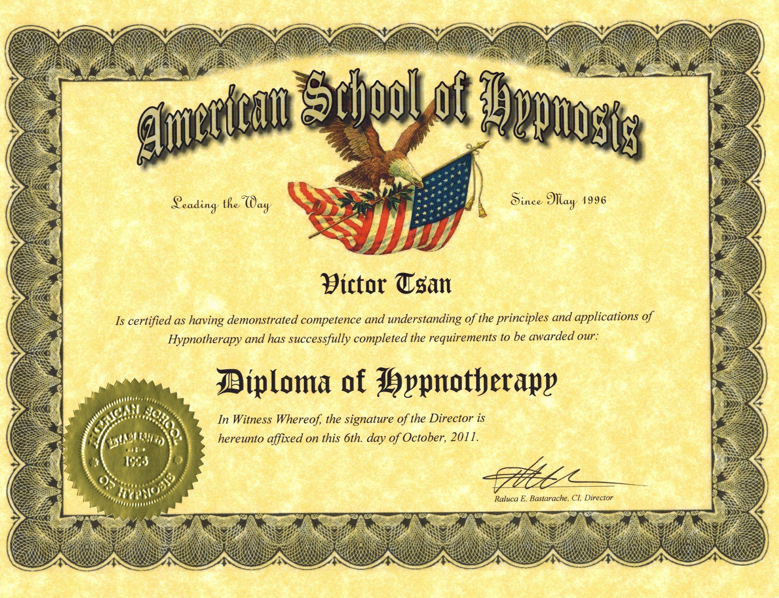 Hypnosis Therapy Training in the USA - American School of Hypnosis