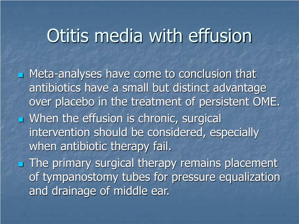 Chronic otitis media with effusion
