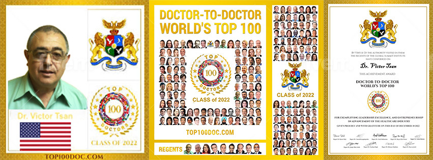 Victor Tsan in 100 Best Physicians in the World - Class of 2021