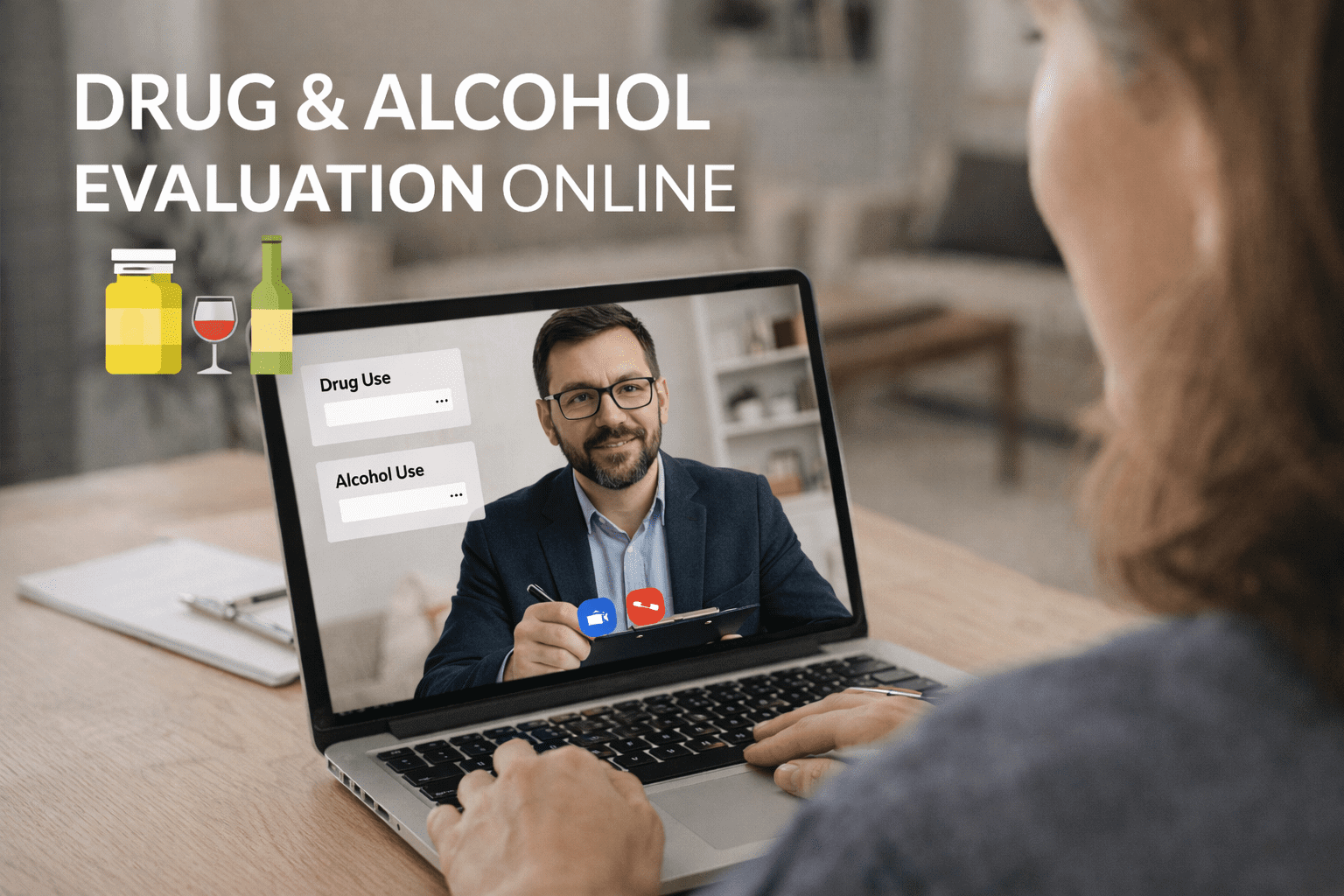 Drug and Alcohol Evaluation via telemedicine