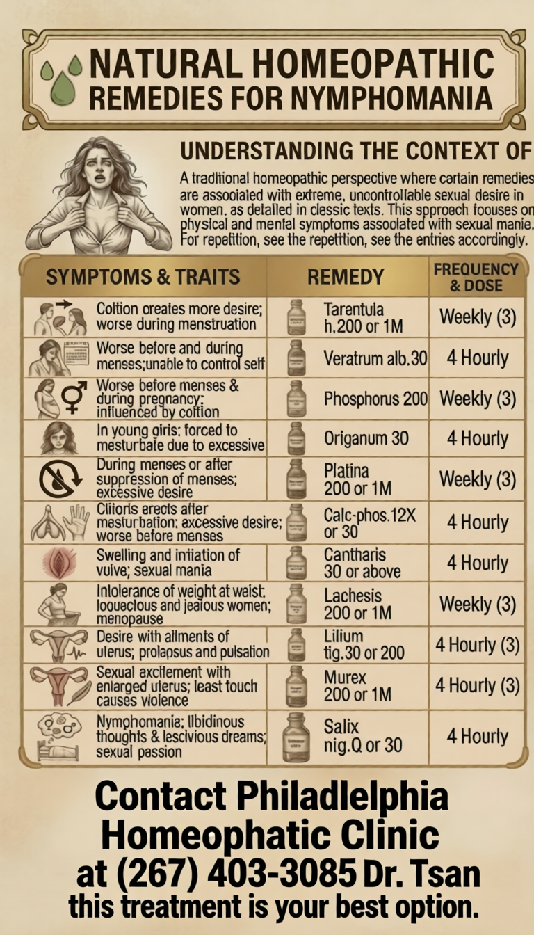 Homeopathic remedies for Nymphomania