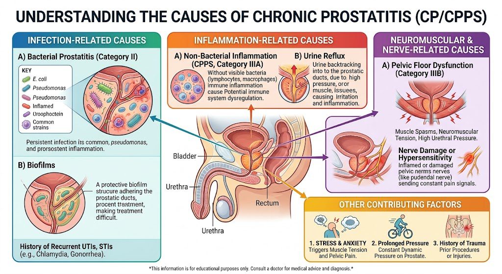 Causes of prostatitits