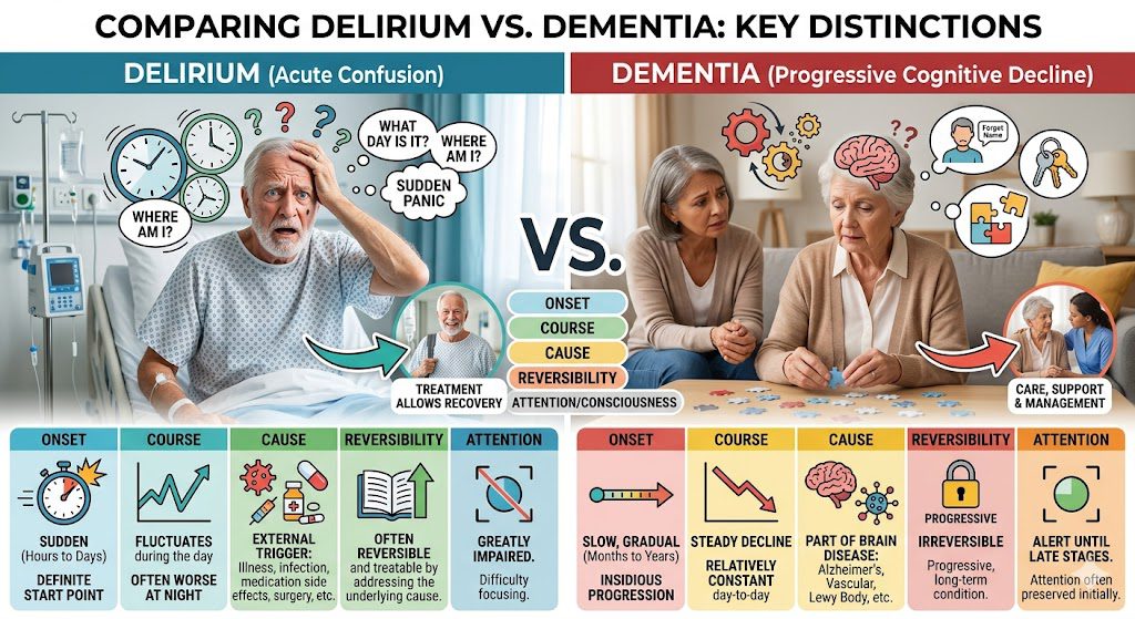 Delirium vs. Dementia