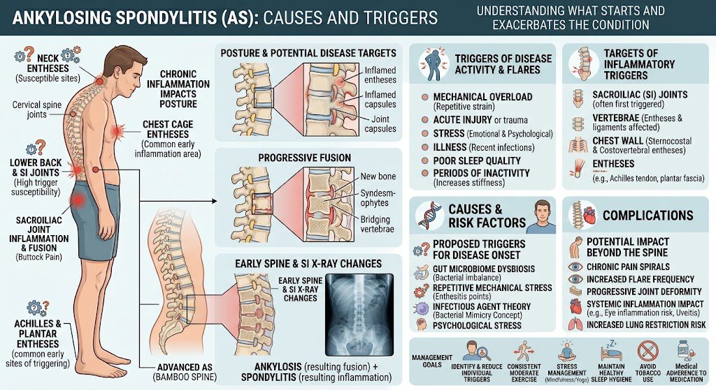 Causes and triggers of Ankylosing Spondylitis